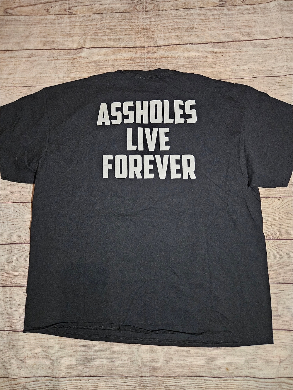 Assholes live forever black graphic tee shirt 2X